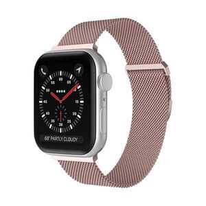 Metal Mesh Magnetic Apple Watch Band Sport Clasp 38/40/41mm Rose Pink